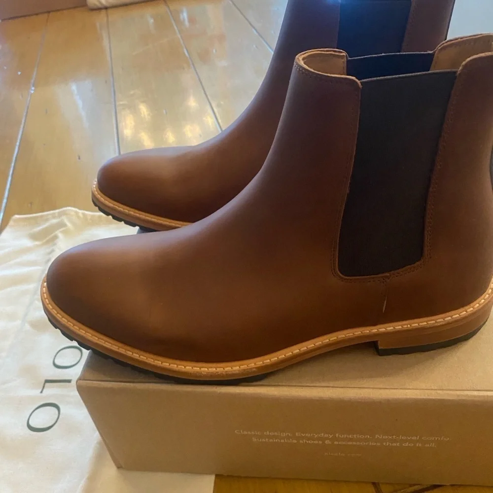Men’s Brown Chelsea Marco Ankle Leather Nisolo Boots New Size 11